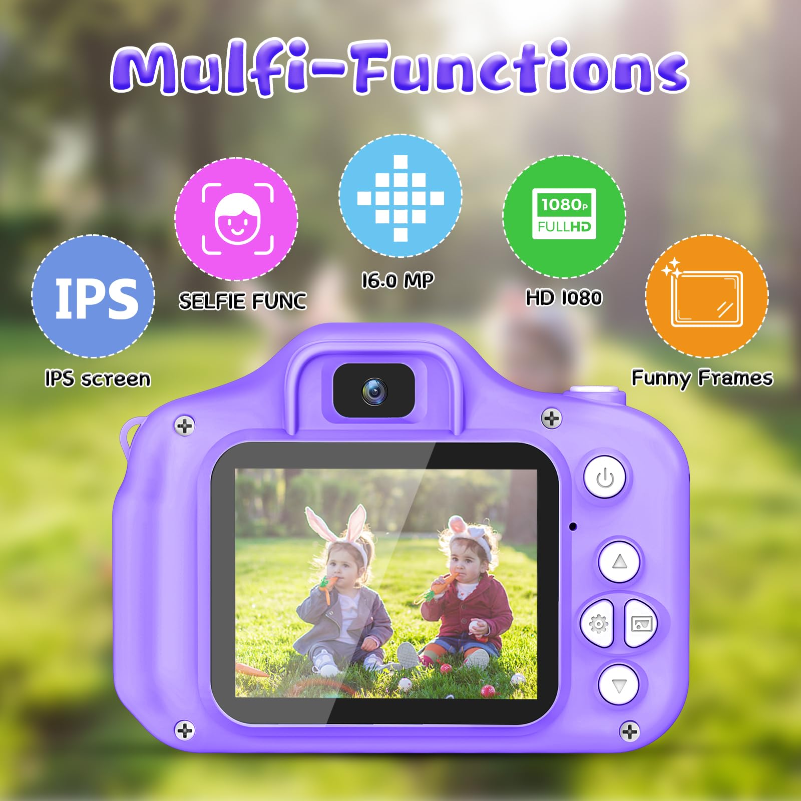 Kids Camera For Boys And Girls, Gposy Digital Camera For Kids, Toddler Camera Christmas Birthday Toy Gifts For Kids Age 3 4 5 6